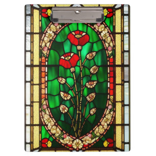 Elegante Blume aus gepolstertem Glas Klemmbrett