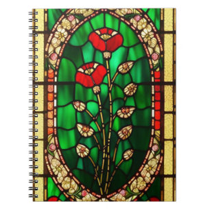 Elegante Blume aus gepolstertem Glas Notizblock