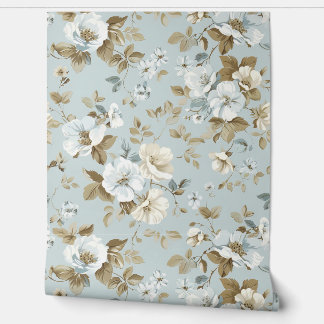 Elegante Blume aus Weiß und Elfenbeinküste Tapete