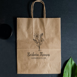 Elegante Blume, benutzerdefiniert handgemacht groß Gummistempel