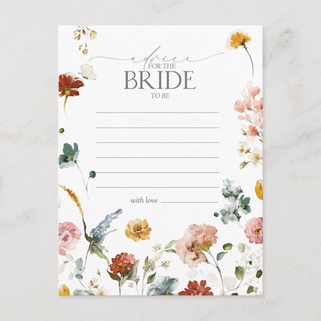 Elegante Blume beraten die Braut Postkarte (Vorderseite)