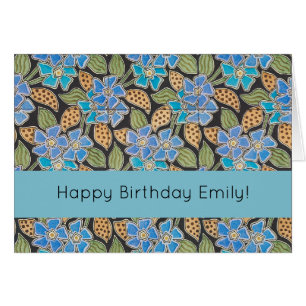 Elegante Blume Blue Periwinkle Floral Classic