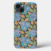 Elegante Blume Blue Periwinkle Floral Classic