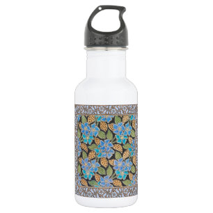 Elegante Blume Blue Periwinkle Floral Classic Edelstahlflasche