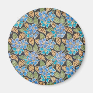Elegante Blume Blue Periwinkle Floral Classic Magnet