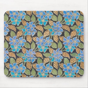 Elegante Blume Blue Periwinkle Floral Classic Mousepad
