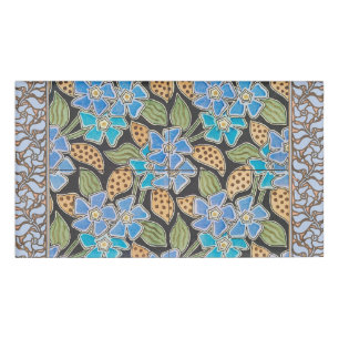 Elegante Blume Blue Periwinkle Floral Classic Namenschild