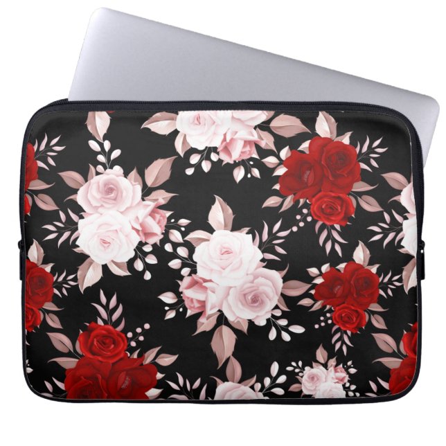 Elegante Blume Blumenmuster nahtlos Muster Laptopschutzhülle (Vorderseite)
