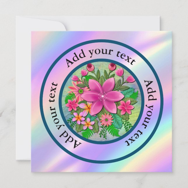 Elegante Blume Botanischer Frühling Bouquet Einladung (Vorderseite)