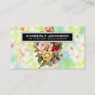 Elegante Blume Design Business Card 3.5x2 Visitenkarte