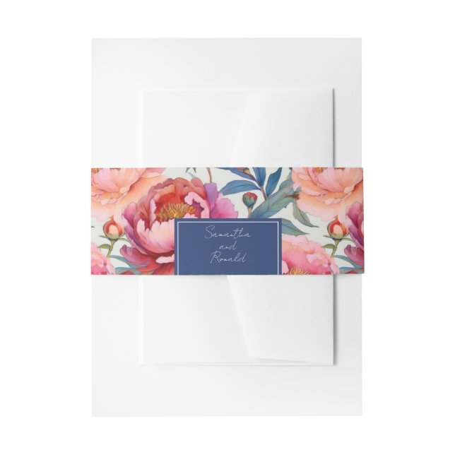 Elegante Blume Einladungsbanderole (Vorderseite Beispiel)