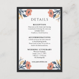 Elegante Blume Einladungskarten für Hochzeiten Begleitkarte