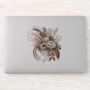 Elegante Blume Folien und Feathers Aufkleber