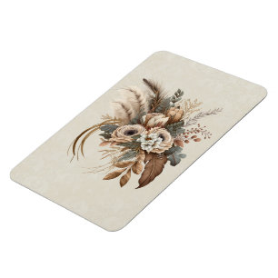 Elegante Blume Folien und Feathers Magnet