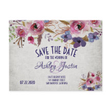 Elegante Blume für Hochzeiten Save the Date