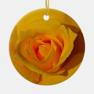 Elegante Blume Gelb Rose Keramikornament