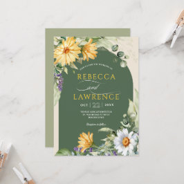 Elegante Blume Hochzeit Einladung