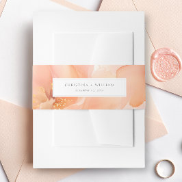 Elegante Blume Hochzeit Einladungsbanderole