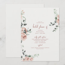 Elegante Blume im Spring Bridal Duschbad Einladung