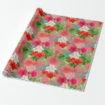Elegante Blume in Rosa Geschenkpapier<br><div class="desc">Blumenstrauß auf rosa Umhüllungspapier für Brautpartys,  Hochzeiten,  Geburtstage oder jeden besondere Anlass.</div>