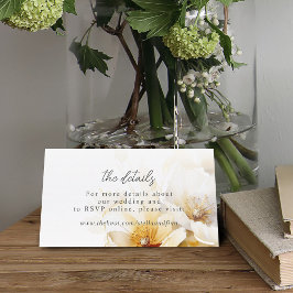 Elegante Blume in Weißgelb Begleitkarte