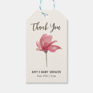 Elegante Blume individuell Danke Geschenkanhänger