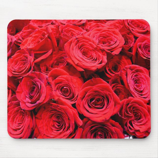 Elegante Blume mit Blumen Rote Rose Rose Garten Mousepad (Vorne)