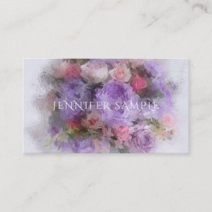 Elegante Blume mit Ölfarben Kunstwerk Moderne Vorl Visitenkarte