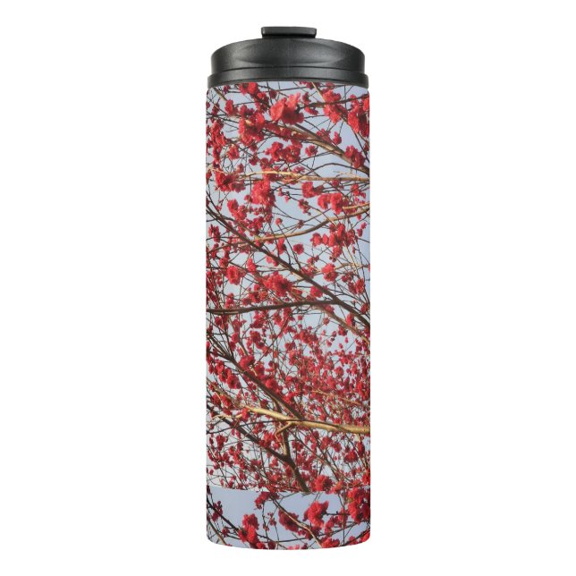Elegante Blume Muster Blossom Thermosbecher (Vorderseite)