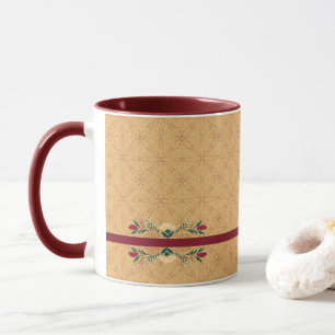 Elegante Blume Ornamente Tasse