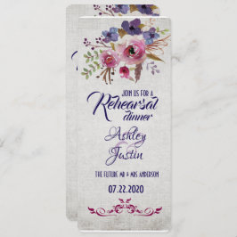 Elegante Blume Probe Abendessen Karten