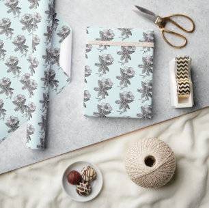 Elegante Blume Rodelbahn mit Aussicht Geschenkpapier