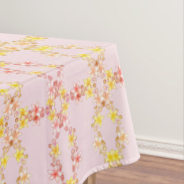 Elegante Blume Rosa und Gelbe Lilie Tischdecke