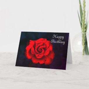 Elegante Blume Rote Rose Geburtstag Karte