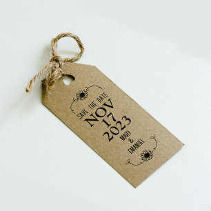 Elegante Blume Save the Date Hochzeit Gummistempel