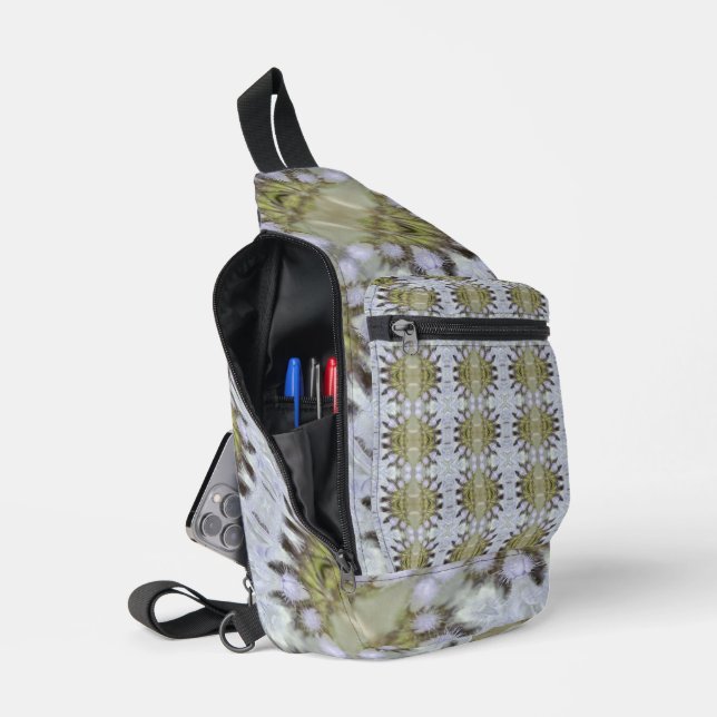 Elegante Blume Style Geometry ART Crossbody Bag (Offen)