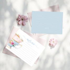 Elegante Blume Tea Bridal Brunch Adventure Card Einladung