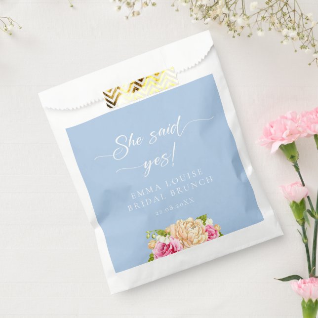 Elegante Blume Tea Bridal Brunch Geschenktütchen (Versiegelt)