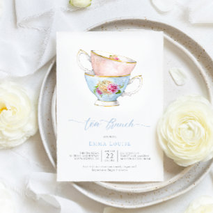 Elegante Blume Tea-Cup mit Blume Teezeremonie Einladung
