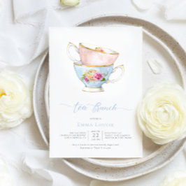 Elegante Blume Tea-Cup mit Blume Teezeremonie Einladung