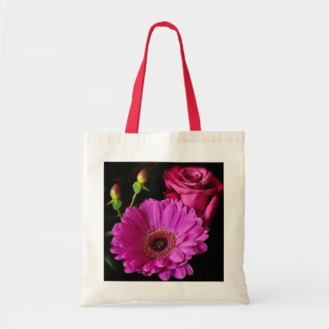 Elegante Blume Tragetasche (Vorne)