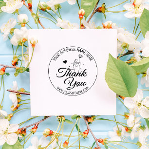 Elegante Blume Vielen Dank Gummistempel