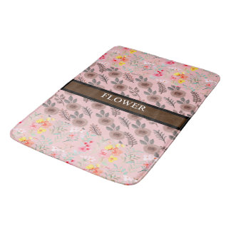 Elegante Blume Wasserfarbe individuell anpassen Badematte