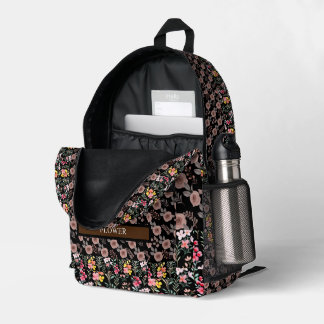 Elegante Blume Wasserfarbe individuell anpassen Bedruckter Rucksack