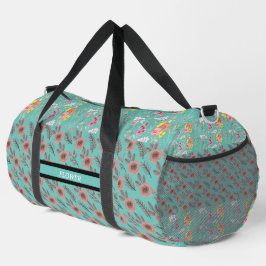 Elegante Blume Wasserfarbe individuell anpassen Duffle Bag