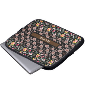 Elegante Blume Wasserfarbe individuell anpassen Laptopschutzhülle