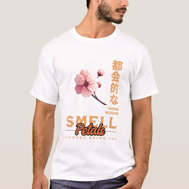 Elegante Blume Wasserfarben - Schöne Handtasche T-Shirt (Vorderseite)