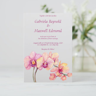 Elegante Blume Watercolor Einladung