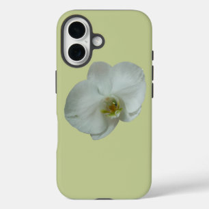 Elegante Blume Weiß Orchid Botanisch iPhone 16 Hülle
