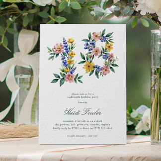 Elegante Blumen 18' Botanisch 18. Geburtstag Einladung